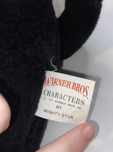 Vtg. Warner Bros Daffy Duck Plush Mighty Star Looney Tunes Stuffed Animal 1971 - Picture 6 of 12