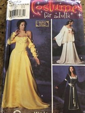   SIMPLICITY 5843 - LADIES RENAISSANCE - MEDIEVAL COSTUME PATTERN 12-20 FF