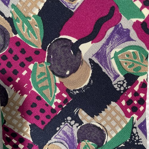 Ungaro Pure Silk Tie Abstract Art Geometric Mens Classic Made Italy Multicolor - Picture 4 of 5