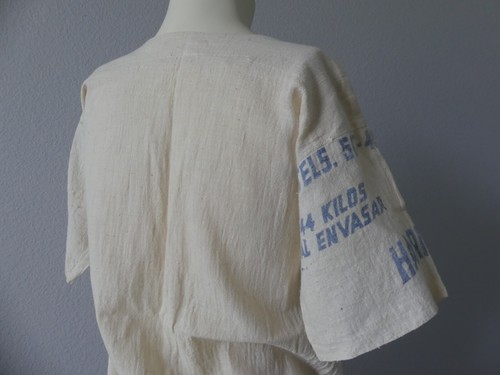 Vintage 60's Flour Sack Shirt Mexico Hoja de Oro Gauze Boho Festival Hippy - Picture 8 of 14