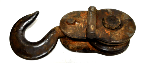 17 " SNATCH Block and Tackle Hook Heavy Duty Vintage - Picture 3 of 7