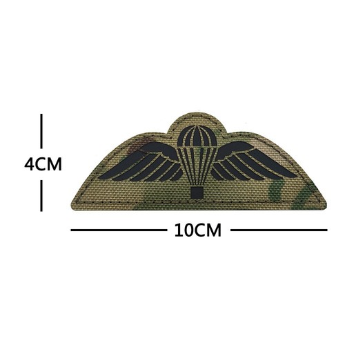Distintivo di fissaggio toppa militare Regno Unito paracadutisti britannici riflettente IR ricamato - Foto 5 di 9
