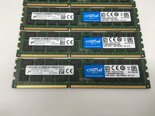 Micron 128GB- 16GBx8 2RX4 PC3-14900R Server RAM MT36JSF2G72PZ-1G9P1KE - Picture 2 of 9
