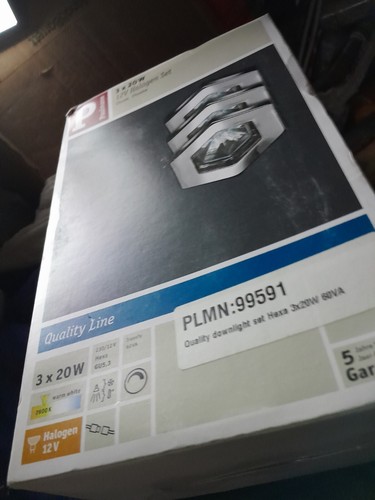 Paulmann Halogen X3 Hexagon Chrome Downlight PLMN:99591 Soldout Model BNIB - Picture 3 of 3