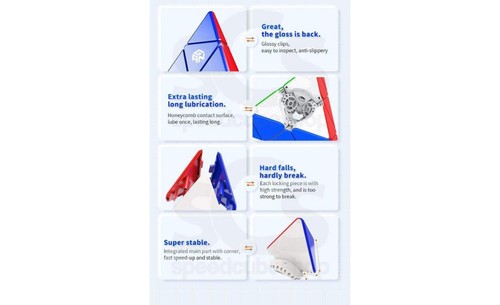 Cubo de velocidad magnético (estándar) GAN Pyraminx (VENDEDOR OFICIAL DE EE. UU.) - Imagen 7 de 12