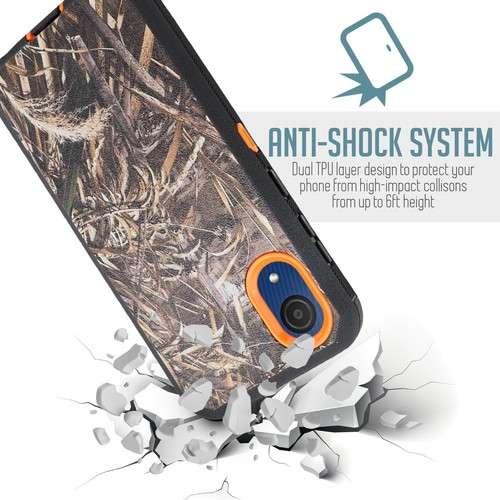 For Samsung Galaxy A03 CORE Built In Screen Holster Kickstand Full Body Case - Picture 13 of 27