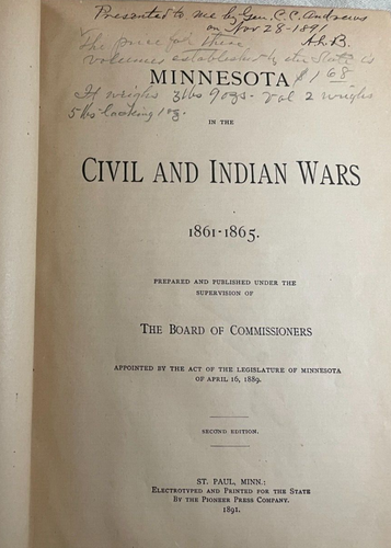 MINNESOTA IN THE CIVIL & INDIAN WARS 1861-1865 2nd Ed. w/ Roster & Narratives - Imagen 4 de 10