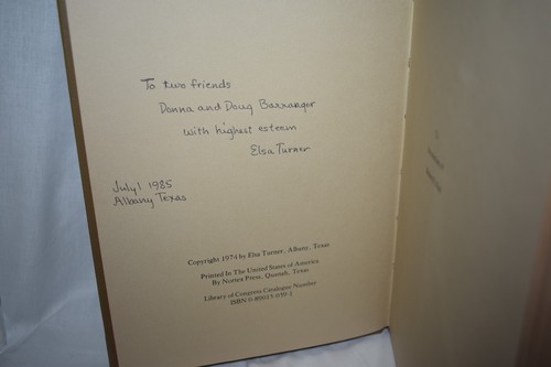 BERTA HART NANCE; BRAND OF INNOCENCE by Elsa M. Turner, 1974, Texas, Bio. Poetry - Picture 7 of 9