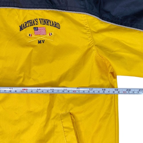 Martha's Vineyard Youth Sz XXL Windbreaker Rain Jacket Hooded Full Zip Pockets - Picture 7 of 15