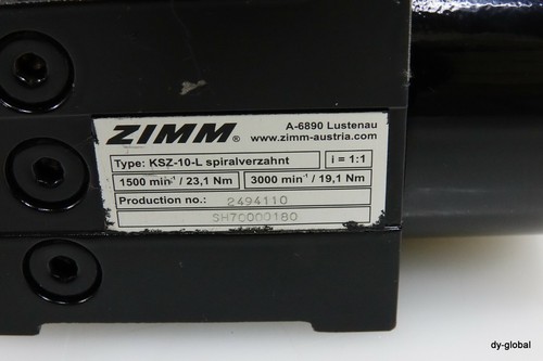 ZIMM Used Spiral Gear Box KSZ-10-L spiralverzahnt 1:1 L figure RED-I-448=2L24 - Picture 6 of 12