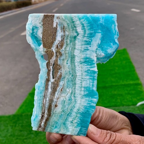 185G Natural Heteropolar blue texture stone crystal blue aragonit specimen - Picture 20 of 22