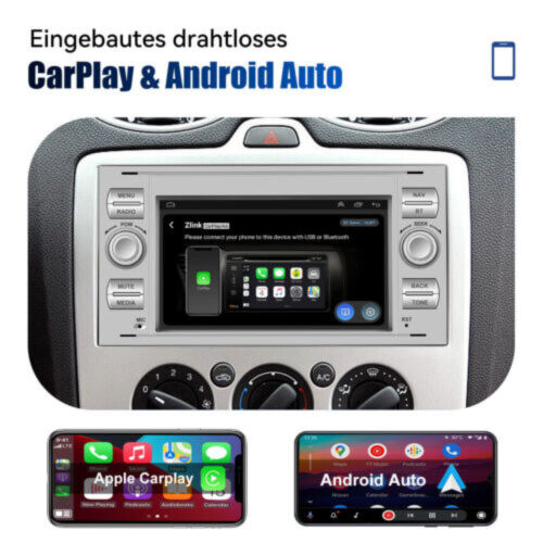 DAB+ Für Ford Fiesta Galaxy Focus C S Max Android 13 Autoradio Carplay GPS Navi - Bild 8 von 14