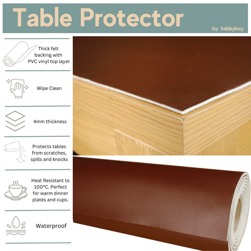 Table Protector Brown Heavy Duty Heat Resistant Thick Table Felt for Dining Room - Picture 2 of 2
