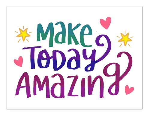 Make Today Amazing Encouragement Cards-Blank Inside-5.5"x4.25"-12 or 24 Packs - Bild 1 von 4