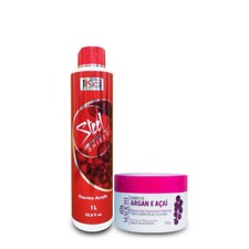 1Ka Steel Shield Thermo Straightening Kit 1L/33.8 fl.oz and Mask 300g/10.14 oz