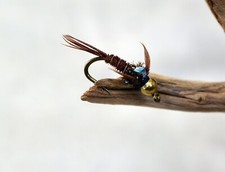 12 Flies  Bead Head Flash Back Pheasant Tail Mayfly Nymph Flies - Mustad Sig