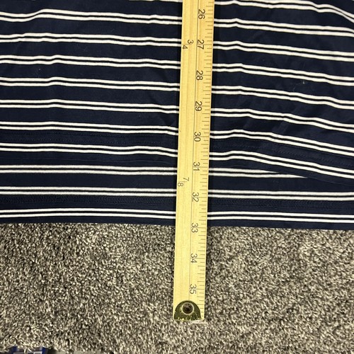 Daufuskie Island Oxford Polo Shirt Men's Short Sleeve Striped - Blue Size XL - Picture 9 of 13