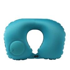U-Shaped Inflatable Travel Neck Pillow Flocked Fabric Air Pillow,Compact