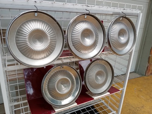 1961 Dodge Dart Polara 14" Hubcaps Lot Of (5) Wheel Covers W/(1) Spinner Antique - Picture 15 of 24