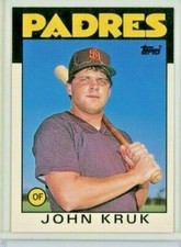 1986 Topps Traded John Kruk Rookie RC #56T - San Diego Padres - Mint/NMt