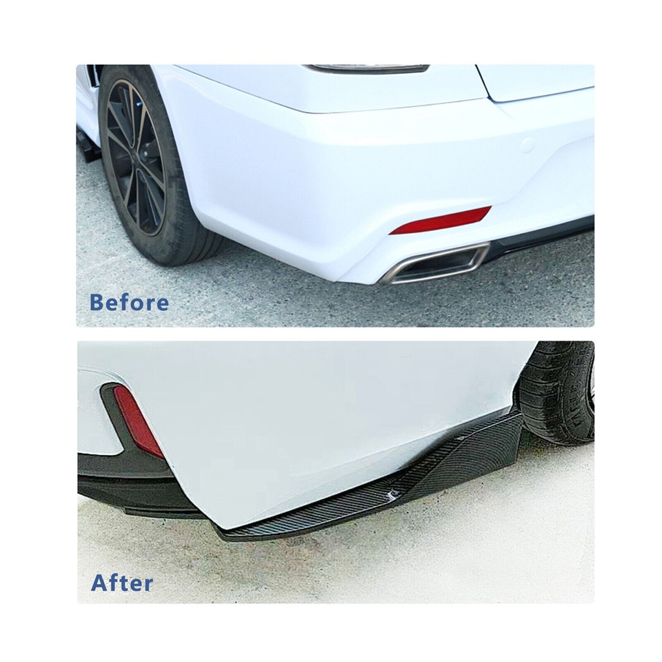 For 5-Series Carbon Fiber Front Bumper Lips Rear Splitter Spoiler Side ...