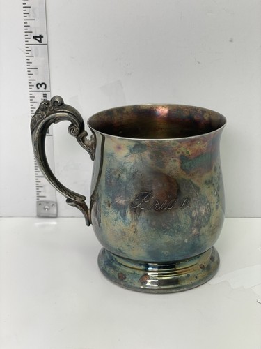 REED AND BARTON  SilverPlate King Francis Childs Cup with Mono #1638 - Picture 1 of 4