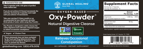 Oxy Powder Colon Cleanse & Natural Detox Pills For Constipation Relief - 60 Ct. - Picture 2 of 18