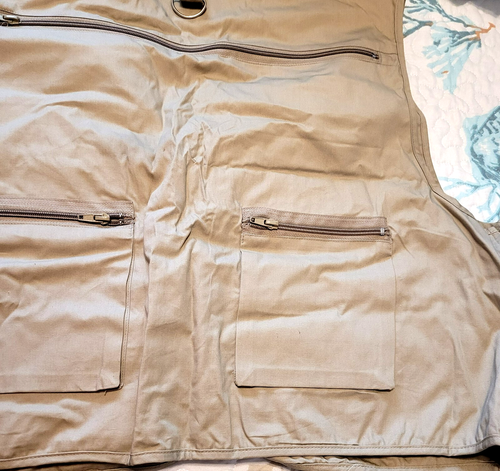 Crystal River Men's Size XL Deluxe Fly Fishing Vest Khaki 27 Pockets New - Picture 11 of 11