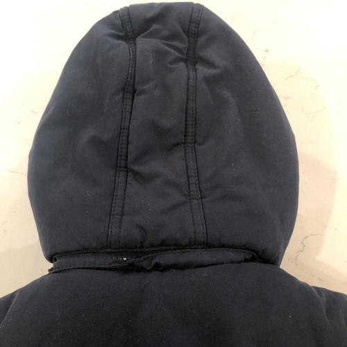 LONDON FOG Removable Hooded Puffer Parka Zip Navy Blue Sherpa Jacket Sz S 4 - Picture 7 of 12