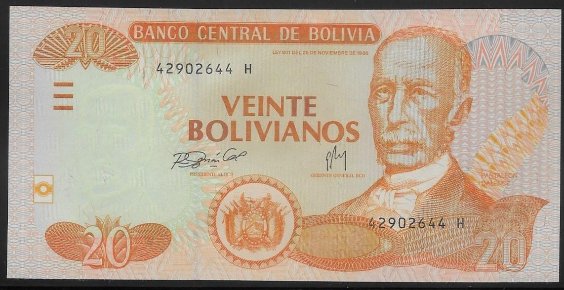 Bolivia 20 Bolivianos 2007 Unc