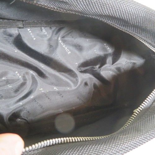 Versace Parfums Womens Black Zipper Travel Makeup Cosmetic Bag 11"x6"x5" - Picture 15 of 20