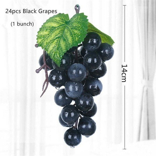 Lifelike Artificial Grapes Bunches Plastic Fake Fruit Rattan Home Garden Decor - Bild 6 von 23
