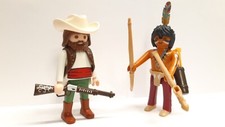 Playmobil Custom Western Cowboy and Indian Figures - EXCELLENT 