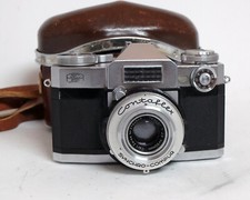 Zeiss Ikon Contaflex 35mm Rangefinder Carl Zeiss Tessar 50mm 1:2.8 lens As Is