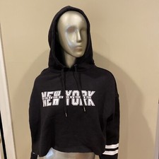 Divided by H&M Hoodie Cropped Sweatshirt New York Size M Women’s