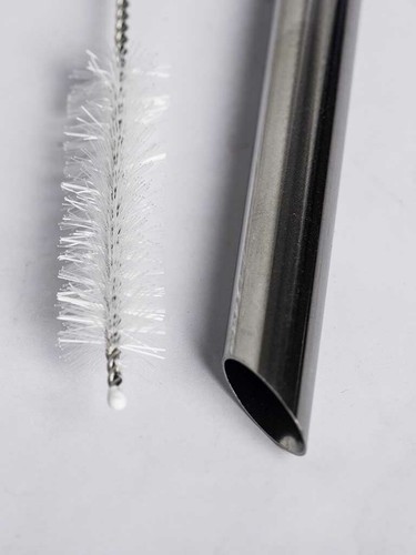 Extra Wide Boba Smoothie Straws Stainless Steel 8.5 Inches Long with Pointed End - Picture 4 of 5