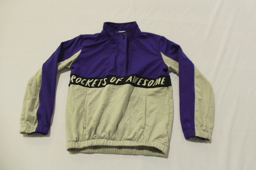 Rockets Of Awesome Boy's Quarter Zip Logo Name Jacket LV5 Multicolor Size 8