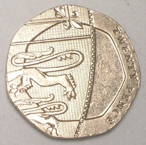 2008 UK Britain British 20 Pence Royal Arms Coin XF