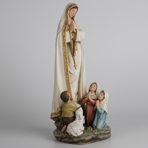 Our Lady of Fatima Statue - 12 Inch Our Lady of Fatima with Children Figure H... - Picture 3 of 6