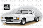 <!--F#f_0-->Holden WB One Tonner Ute WHITE flag/banner 150cm x 90cm NEW<!--F/-->
