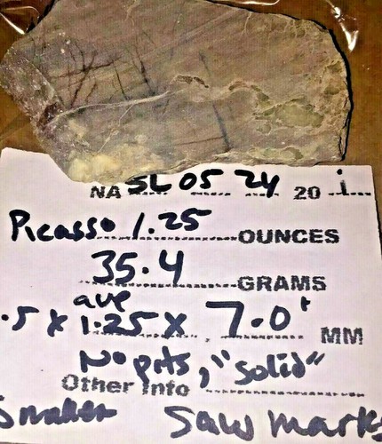 Losa áspera sin pulir mármol Picasso de California 1,25 oz piedra color gris - Imagen 7 de 10