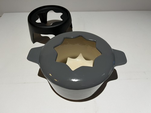 Swissmar Sierra 3-in-1 Fondue Set - Gray Cast Iron Enameled Clean - Picture 13 of 14