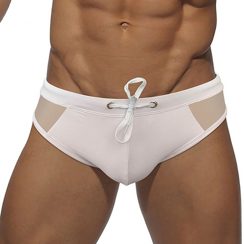 Men's Perspective Mesh Swim Briefs Bikini Pouch Swimwear Beach Shorts Swimsuit - Afbeelding 4 van 10