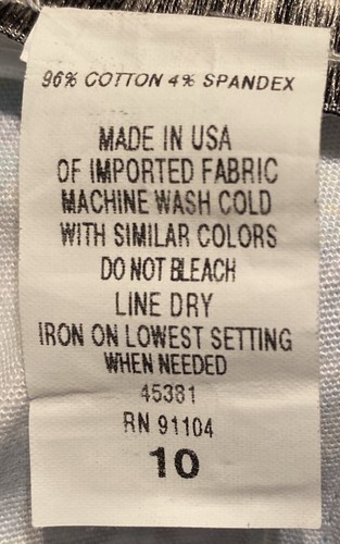 New York City Design Floral Skirt Size 10 USA Cotton Blend Turquoise Yellow Zip - Picture 5 of 5