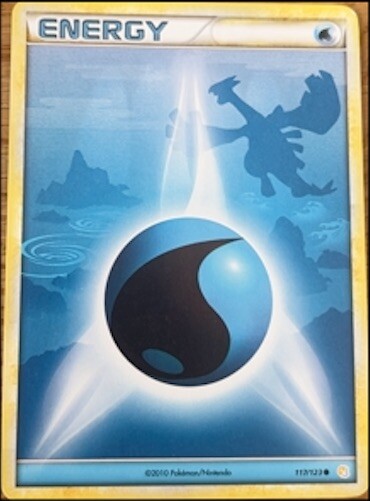 Pokémon TCG Water Energy Heartgold & Soulsilver 117/123 Reverse Holo Common