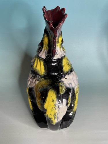 Vintage California Alix Studio Ceramic Black Rooster 3 Piece Pitcher - Picture 11 of 18