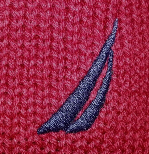 Maglione girocollo Nautica blu navy logo nautica righe rosso navy bianco XL c387 - Foto 3 di 5