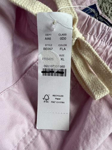 J. Crew Herren 6" Dock Shorts Frosty Lavender Pink Elastischer Kordelzug XL BE057 - Bild 7 von 7