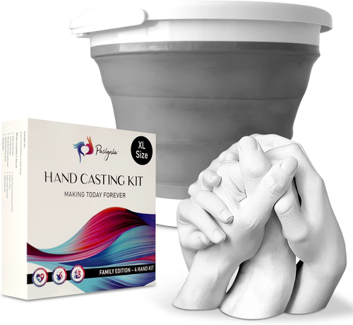 Hand Casting Kit for Families, Keepsake – DIY Plaster Statue Cast Kit - Wedding, - Picture 9 of 12