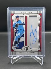 2022 NATIONAL TREASURES!  T.J. ZEUCH!  ON-CARD AUTO!  #/25!  HOLO GOLD!  RELIC!